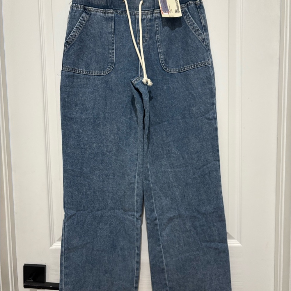 No Boundaries High Rise Denim Jeans with Drawstring